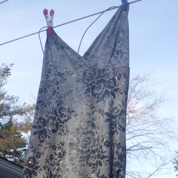 Snakeskin and Roses glitter bodycon dress by Hourglass size US Large - Picture 2 of 10